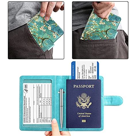 rfid passport holder with cdc vaccination card protector|ACdream Passport and Vaccine Card Holder Combo, .